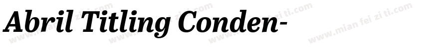 Abril Titling Conden字体转换